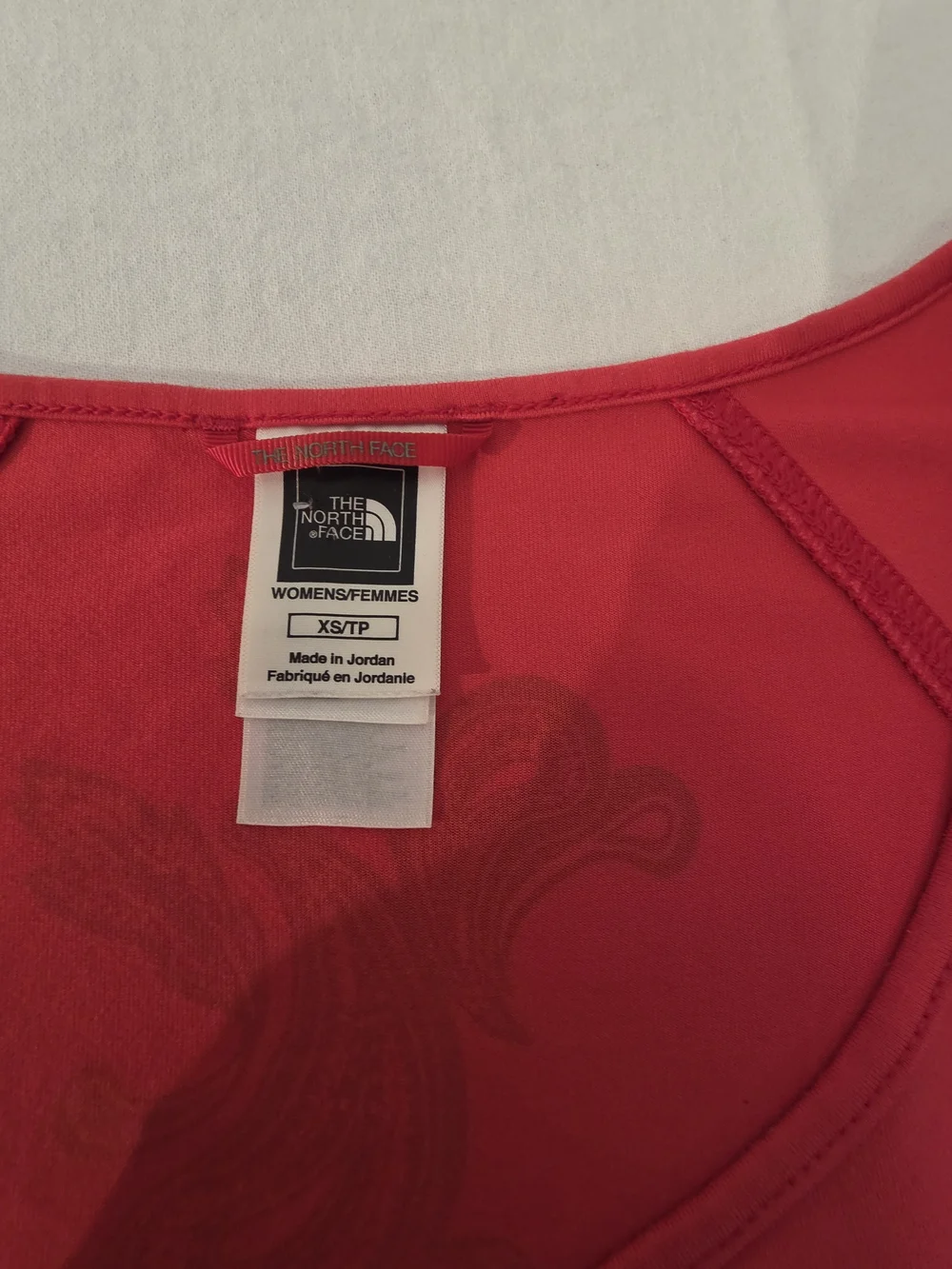 The North Face Women's Red Short-Sleeve Tee with Black Paisley Graphic - Picture 2 of 5